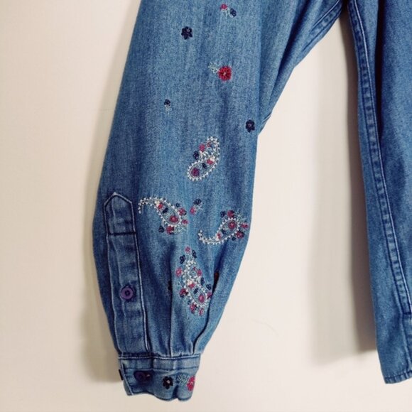 Vintage Northern Reflections Womens Button Down Denim Shirt Sz Large - Picture 5 of 5